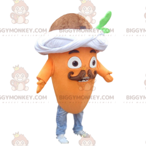 Traje de mascote Carrot BIGGYMONKEY™, fantasia de cenoura