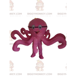 Costume da mascotte polpo rosa BIGGYMONKEY™, costume da polpo