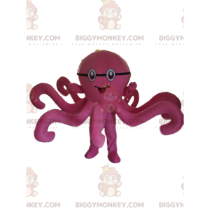Costume de mascotte BIGGYMONKEY™ de pieuvre rose, costume de