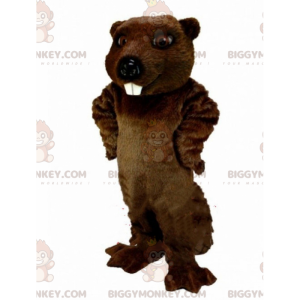 Kostým maskota hnědého bobra BIGGYMONKEY™, kostým hlodavce