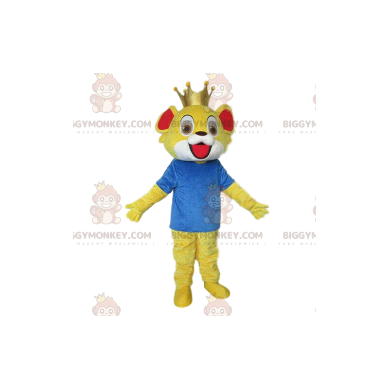 Kostým maskota BIGGYMONKEY™ malého lva, kostým lvíčete, žluté