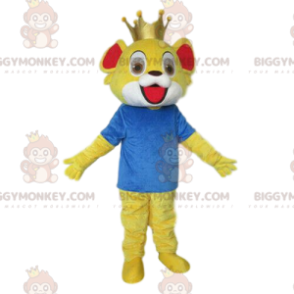 Kostým maskota BIGGYMONKEY™ malého lva, kostým lvíčete, žluté