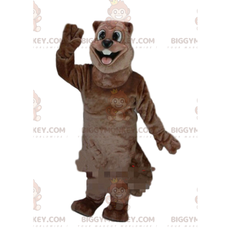 BIGGYMONKEY™ costume mascotte castoro gigante, costume da