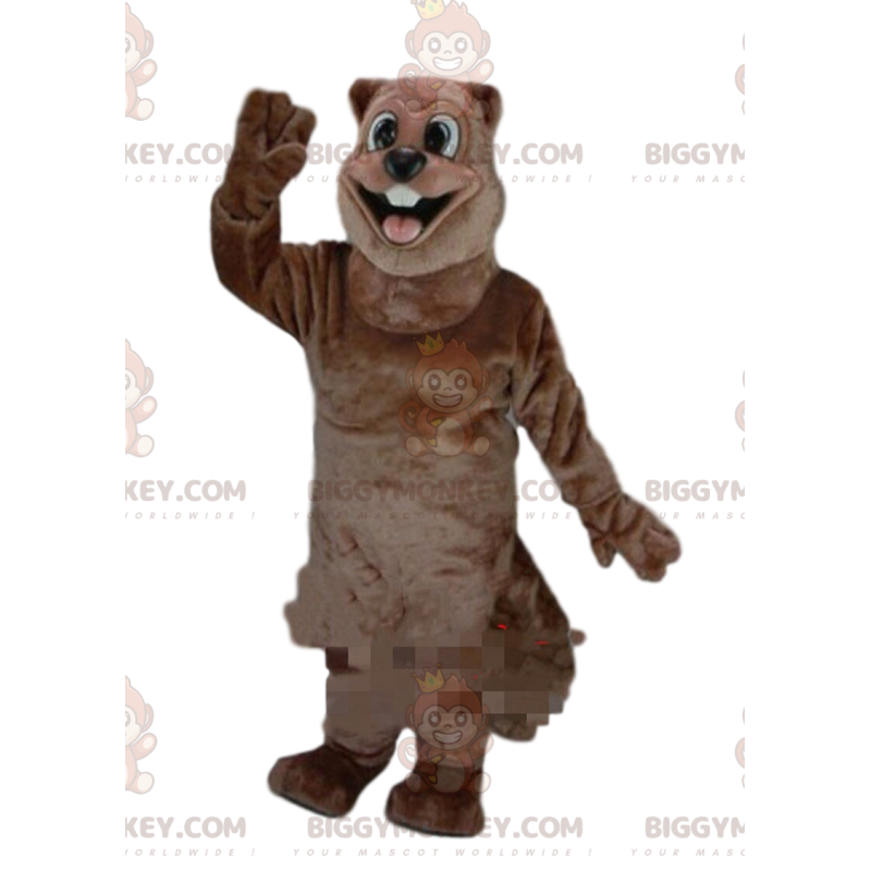 Costume de mascotte BIGGYMONKEY™ de castor géant, costume de