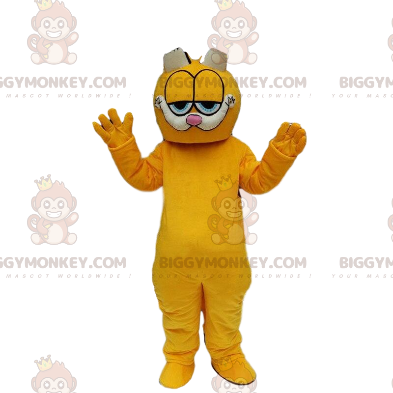 Garfields berömda tecknade orange katt BIGGYMONKEY™ maskotdräkt