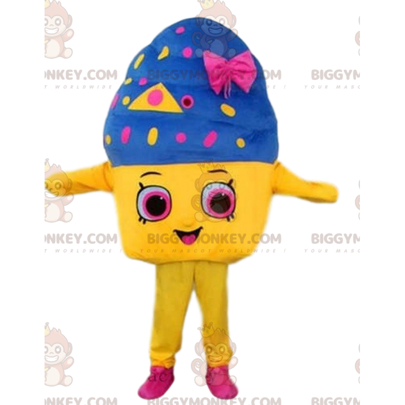 Cream BIGGYMONKEY™ mascot costume, ice cream costume, giant