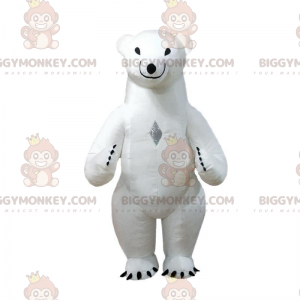 Φουσκωτό κοστούμι μασκότ πολικής αρκούδας BIGGYMONKEY™, στολή