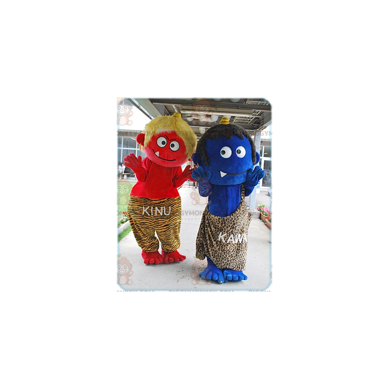 2 mascotas de Cro-Magnon BIGGYMONKEY™s de pequeños monstruos -