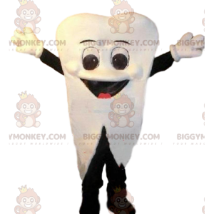 Traje de mascote BIGGYMONKEY™ de dente branco gigante, fantasia