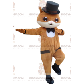 Costume de mascotte BIGGYMONKEY™ de chat marron et blanc, très