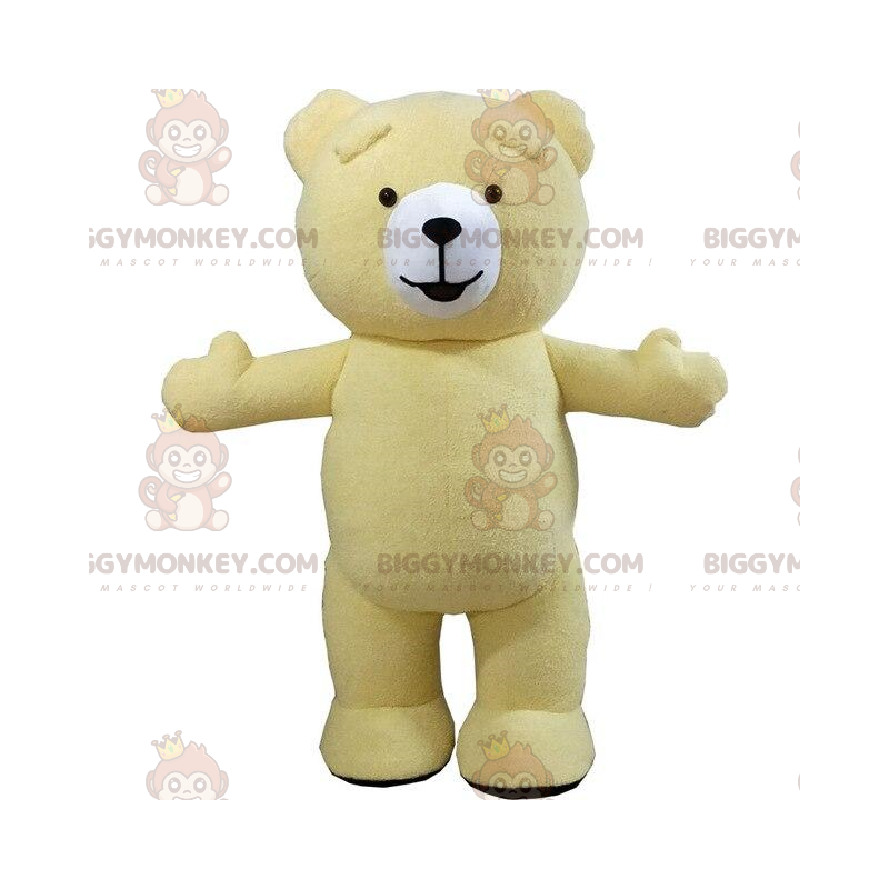 Big Yellow Teddy BIGGYMONKEY™ Maskottchen-Kostüm