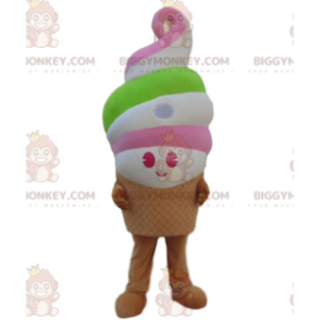 Giant ice cream BIGGYMONKEY™ mascot costume, ice cream cone