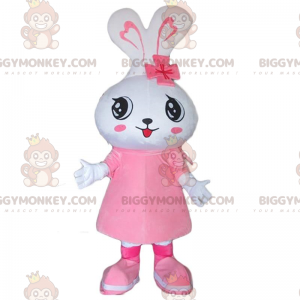 Disfraz de mascota de conejo blanco BIGGYMONKEY™, disfraz de