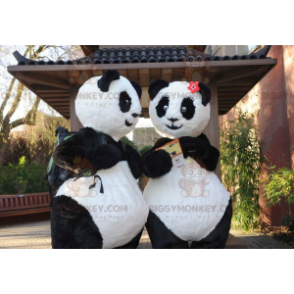 2 BIGGYMONKEY™s black and white panda mascot – Biggymonkey.com