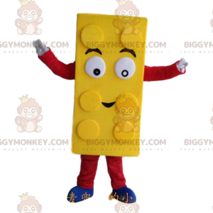 Yellow Lego BIGGYMONKEY™ mascot costume, construction toy