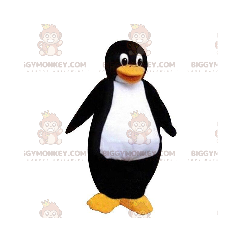 BIGGYMONKEY™ costume da mascotte grande pinguino bianco e nero