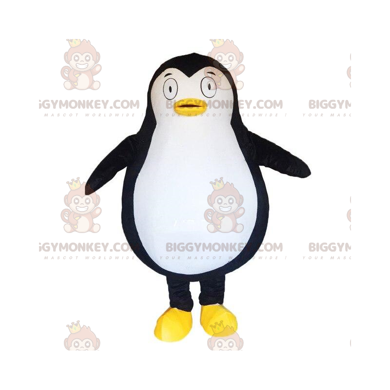 BIGGYMONKEY™ costume da mascotte grande pinguino bianco e nero