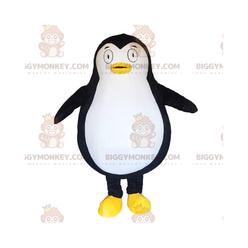 Traje de mascote BIGGYMONKEY™ grande pinguim preto e branco