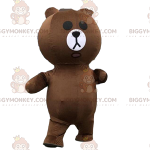 Oppustelig bjørn BIGGYMONKEY™ maskot kostume, oppustelig bamse
