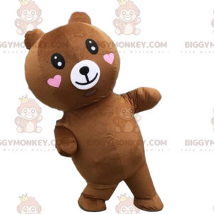 Costume de mascotte BIGGYMONKEY™ de nounours gonflable avec des