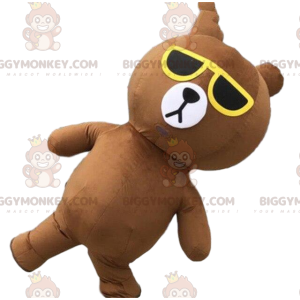 BIGGYMONKEY™ Aufblasbares Teddybär-Maskottchen-Kostüm mit