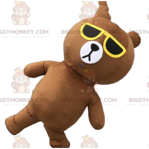 BIGGYMONKEY™ Opblaasbaar teddybeer-mascottekostuum met