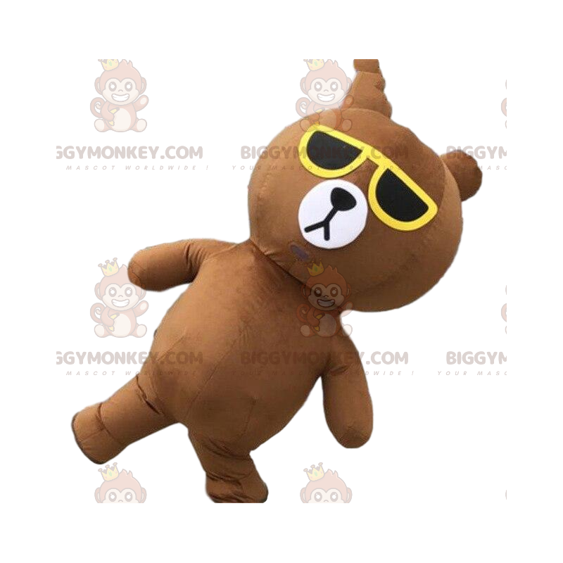 BIGGYMONKEY™ Opblaasbaar teddybeer-mascottekostuum met