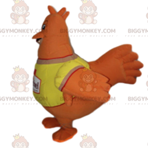 Costume de mascotte BIGGYMONKEY™ de poule orange géante