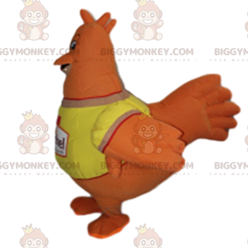 Στολή μασκότ BIGGYMONKEY™ Giant Orange Hen, Φουσκωτό, Στολή