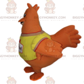 Fantasia de mascote BIGGYMONKEY™ Galinha Laranja Gigante