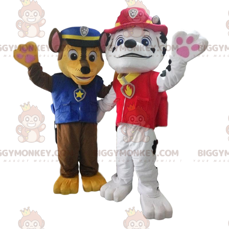 BIGGYMONKEY™s police dog and fireman dalmatian mascot –