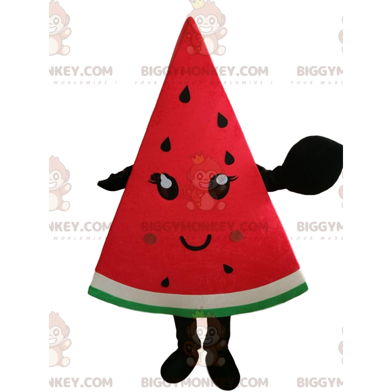 Fato de mascote BIGGYMONKEY™ fatia gigante de melancia