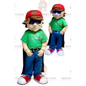 Disfraz de mascota BIGGYMONKEY™ para niño con capa y gorra -