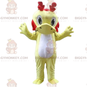 Traje de mascote BIGGYMONKEY™, dragão amarelo, axolote