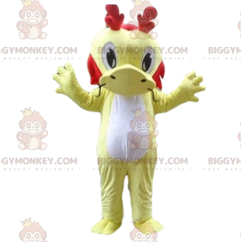 BIGGYMONKEY™ Maskottchen Kostüm gelber Drache, Axolotl
