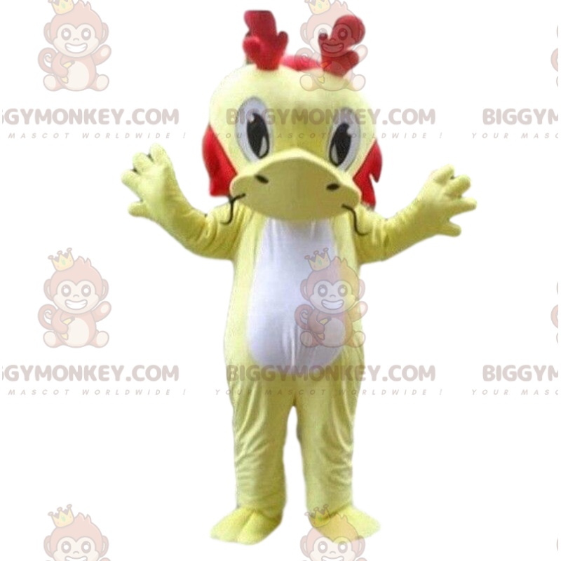 Disfraz de mascota BIGGYMONKEY™ dragón amarillo, ajolote