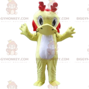 BIGGYMONKEY™ costume da mascotte drago giallo, axolotl, costume