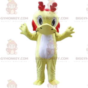Disfraz de mascota BIGGYMONKEY™ dragón amarillo, ajolote