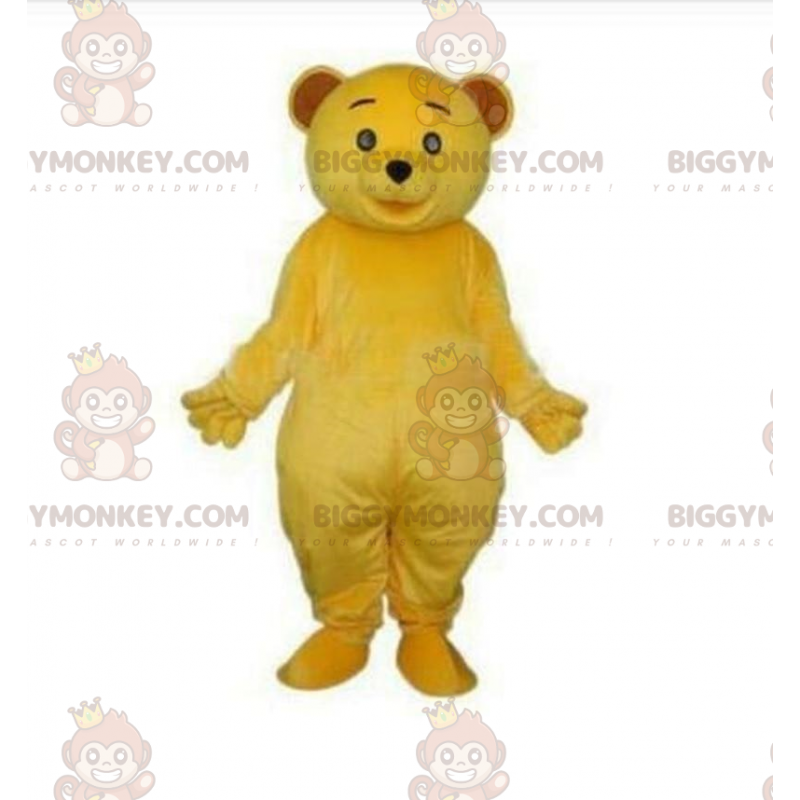 Costume da mascotte giallo Teddy Bear BIGGYMONKEY™, costume da