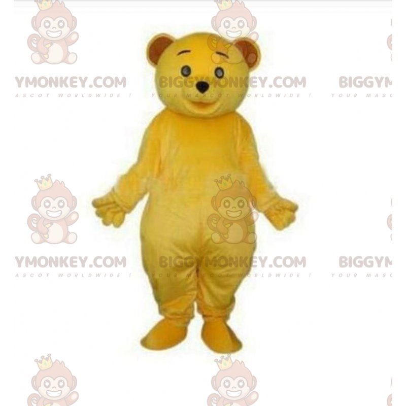 Yellow Teddy Bear BIGGYMONKEY™ Mascot Costume, Plush Yellow