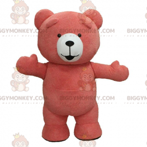 Roze teddy BIGGYMONKEY™ mascottekostuum, roze teddybeerkostuum