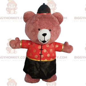 Oppustelig bjørn BIGGYMONKEY™ maskotkostume, 3 meter asiatisk
