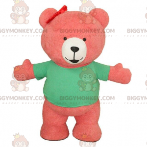 Costume della mascotte dell'orso gonfiabile rosa BIGGYMONKEY™