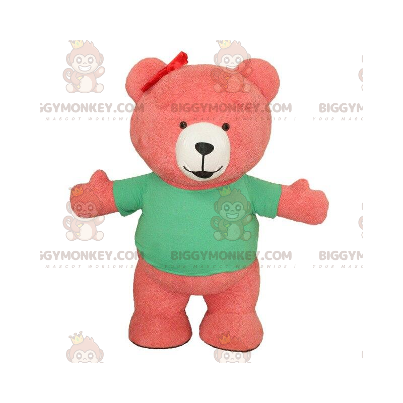 Disfraz de mascota de oso inflable rosa BIGGYMONKEY™, disfraz