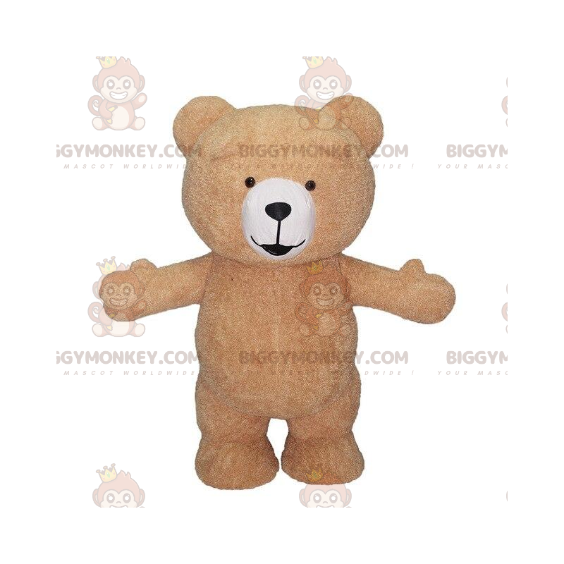 Gelber Teddy BIGGYMONKEY™ Maskottchen-Kostüm, Aufblasbares