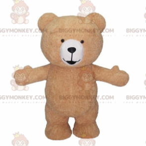 Gelber Teddy BIGGYMONKEY™ Maskottchen-Kostüm, Aufblasbares