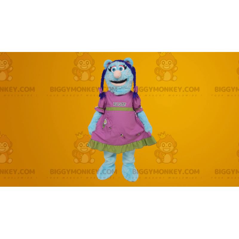 Disfraz de mascota Yeti Teddy azul BIGGYMONKEY™ -