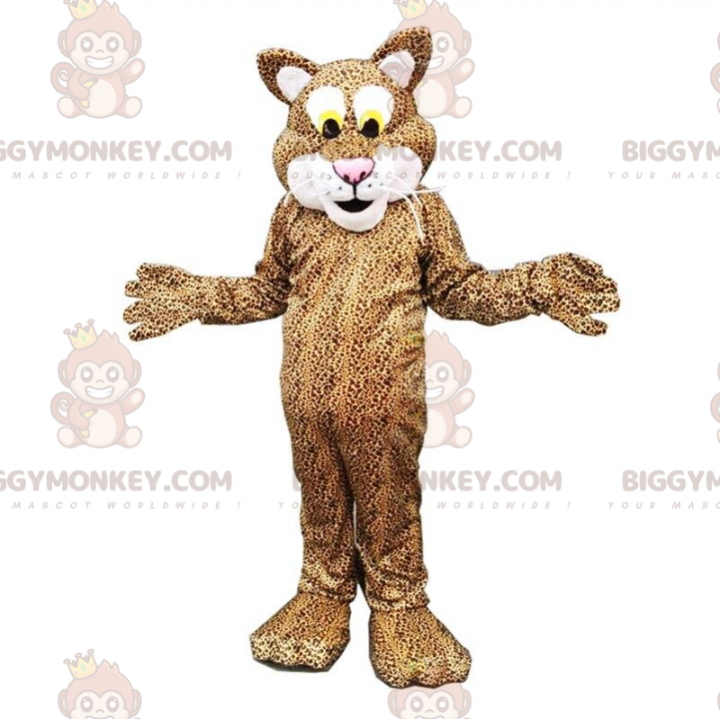 Leopard BIGGYMONKEY™ maskot kostume, panter kostume, plys