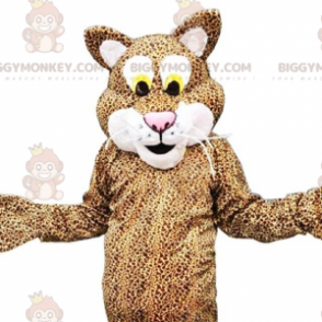 Leopard BIGGYMONKEY™ maskot kostume, panter kostume, plys