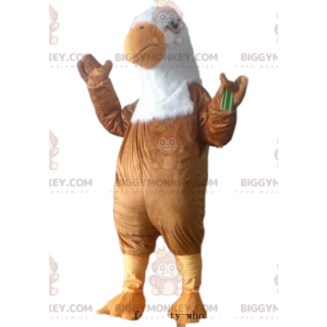 BIGGYMONKEY™ maskot kostume af tofarvet ørn, grib, rovfugl